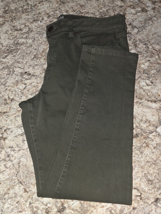 a.n.a Denim - ana High Rise Olive Green Skinny Jeans 14